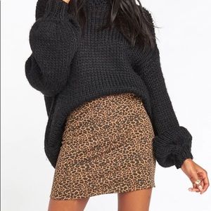 Show Me Your Mumu stretchy leopard cheetah print mini skirt size XS